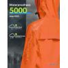 imagebaleaf Womens Rain Jackets Waterproof Windbreaker Packable Running Lightweight Cycling Jacket Reflective Hooded1orange