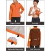 imagebaleaf Womens Rain Jackets Waterproof Windbreaker Packable Running Lightweight Cycling Jacket Reflective Hooded1orange