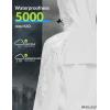 imagebaleaf Womens Rain Jackets Waterproof Windbreaker Packable Running Lightweight Cycling Jacket Reflective Hooded1white