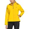imagebaleaf Womens Rain Jackets Waterproof Windbreaker Packable Running Lightweight Cycling Jacket Reflective Hooded2light Yellow