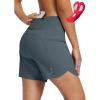 imagebaleaf Womens Mountain Bike Shorts 2 in 1 Padded MTB 5quot Cycling Padding Pockets Biking Bicycle Cycle RidingDgrey