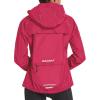 imagebaleaf Womens Rain Jackets Waterproof Windbreaker Packable Running Lightweight Cycling Jacket Reflective Hooded1rosy