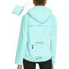 imagebaleaf Womens Rain Jackets Waterproof Windbreaker Packable Running Lightweight Cycling Jacket Reflective Hooded1spring Green