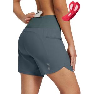 imagebaleaf Womens Mountain Bike Shorts 2 in 1 Padded MTB 5quot Cycling Padding Pockets Biking Bicycle Cycle RidingDgrey