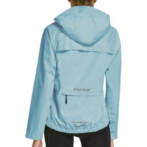 imagebaleaf Womens Rain Jackets Waterproof Windbreaker Packable Running Lightweight Cycling Jacket Reflective Hooded1light Blue