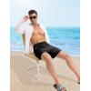 imagebaleaf Mens Swim Trunks with Compression Liner 5 ampamp 7 inch Quick Dry Bathing Suit Swim Shorts with Zippered PocketsBlack