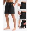 imagebaleaf Mens Swim Trunks with Compression Liner 5 ampamp 7 inch Quick Dry Bathing Suit Swim Shorts with Zippered PocketsBlack
