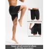 imagebaleaf Mens Swim Trunks with Compression Liner 5 ampamp 7 inch Quick Dry Bathing Suit Swim Shorts with Zippered PocketsBlack