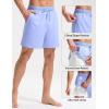 imagebaleaf Mens Swim Trunks with Compression Liner 5 ampamp 7 inch Quick Dry Bathing Suit Swim Shorts with Zippered PocketsLight Blue