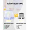 imagebaleaf Mens Swim Trunks with Compression Liner 5 ampamp 7 inch Quick Dry Bathing Suit Swim Shorts with Zippered PocketsLight Blue