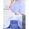 imagebaleaf Mens Swim Trunks with Compression Liner 5 ampamp 7 inch Quick Dry Bathing Suit Swim Shorts with Zippered PocketsLight Blue