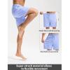 imagebaleaf Mens Swim Trunks with Compression Liner 5 ampamp 7 inch Quick Dry Bathing Suit Swim Shorts with Zippered PocketsLight Blue