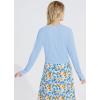 imagebaleaf Womens 2025 UPF 50 Cropped Cover Up Cardigan Tie Front Lightweight Summer Sun Wrap SPF Shirts Beach OutdoorBluelong Sleeve