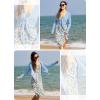 imagebaleaf Womens 2025 UPF 50 Cropped Cover Up Cardigan Tie Front Lightweight Summer Sun Wrap SPF Shirts Beach OutdoorBluelong Sleeve