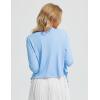 imagebaleaf Womens 2025 UPF 50 Cropped Cover Up Cardigan Tie Front Lightweight Summer Sun Wrap SPF Shirts Beach OutdoorLight Blue34 Sleeve