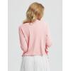 imagebaleaf Womens 2025 UPF 50 Cropped Cover Up Cardigan Tie Front Lightweight Summer Sun Wrap SPF Shirts Beach OutdoorLight Pink34 Sleeve