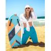 imagebaleaf Womens Long Shorts Quick Dry 15quot Swim Pants with Liner UPF50 Swim Capris with PocketsAqua Blue