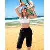 imagebaleaf Womens Long Shorts Quick Dry 15quot Swim Pants with Liner UPF50 Swim Capris with PocketsBlack