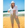 imagebaleaf Womens Long Shorts Quick Dry 15quot Swim Pants with Liner UPF50 Swim Capris with PocketsBrown