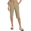 imagebaleaf Womens Long Shorts Quick Dry 15quot Swim Pants with Liner UPF50 Swim Capris with PocketsBrown