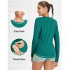imagebaleaf Womens Sun Shirt UV Protection Shirts Rash Guard Pockets SPF UPF 50 Quick Dry Long Sleeve ClothingGreen