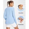 imagebaleaf Womens Sun Shirt UV Protection Shirts Rash Guard Pockets SPF UPF 50 Quick Dry Long Sleeve ClothingLight Blue