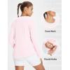 imagebaleaf Womens Sun Shirt UV Protection Shirts Rash Guard Pockets SPF UPF 50 Quick Dry Long Sleeve ClothingLight Pink