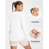 imagebaleaf Womens Sun Shirt UV Protection Shirts Rash Guard Pockets SPF UPF 50 Quick Dry Long Sleeve ClothingWhite