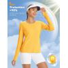 imagebaleaf Womens Sun Shirt UV Protection Shirts Rash Guard Pockets SPF UPF 50 Quick Dry Long Sleeve ClothingYellow