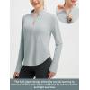 imagebaleaf Womens Sun Shirts UPF50 Half 14 Zip Shirt Rash Guard Long Sleeves SPF Lightweight Clothing UV Protection Hiking TopLight Gray