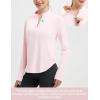 imagebaleaf Womens Sun Shirts UPF50 Half 14 Zip Shirt Rash Guard Long Sleeves SPF Lightweight Clothing UV Protection Hiking TopLight Pink