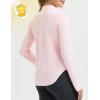 imagebaleaf Womens Sun Shirts UPF50 Half 14 Zip Shirt Rash Guard Long Sleeves SPF Lightweight Clothing UV Protection Hiking TopLight Pink