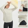 imagebaleaf Womens Sun Shirts UPF50 Half 14 Zip Shirt Rash Guard Long Sleeves SPF Lightweight Clothing UV Protection Hiking TopRaw Linen