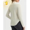 imagebaleaf Womens Sun Shirts UPF50 Half 14 Zip Shirt Rash Guard Long Sleeves SPF Lightweight Clothing UV Protection Hiking TopRaw Linen