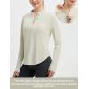 imagebaleaf Womens Sun Shirts UPF50 Half 14 Zip Shirt Rash Guard Long Sleeves SPF Lightweight Clothing UV Protection Hiking TopRaw Linen