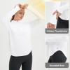 imagebaleaf Womens Sun Shirts UPF50 Half 14 Zip Shirt Rash Guard Long Sleeves SPF Lightweight Clothing UV Protection Hiking TopUltra White