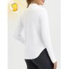 imagebaleaf Womens Sun Shirts UPF50 Half 14 Zip Shirt Rash Guard Long Sleeves SPF Lightweight Clothing UV Protection Hiking TopUltra White