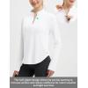 imagebaleaf Womens Sun Shirts UPF50 Half 14 Zip Shirt Rash Guard Long Sleeves SPF Lightweight Clothing UV Protection Hiking TopUltra White