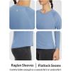 imagebaleaf Womens UPF 50 Sun Shirts Long Sleeve UV Protection Rash Guard Lightweight Quick Dry SPF Hiking Tops Outdoor01heather Blue