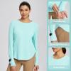 imagebaleaf Womens UPF 50 Sun Shirts UV Protection Long Sleeve Rash Guard Lightweight Quick Dry SPF Outdoor Hiking ClothingLight Green