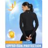 imagebaleaf Womens UPF 50 Sun Shirts Protection SPF Crop Jacket UV Protection Long Sleeve Full Zip Clothing LightweightBlack