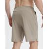 imagebaleaf Mens Athletic Running Shorts 9quot Quick Dry Workout Gym Shorts Lightweight Mesh 2 in 1 Shorts with Zipper PocketsKhaki