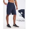 imagebaleaf Mens Athletic Running Shorts 9quot Quick Dry Workout Gym Shorts Lightweight Mesh 2 in 1 Shorts with Zipper PocketsNavy Blue