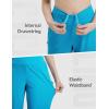 imagebaleaf Womens 14 Long Shorts Knee Length Capris Quick Dry Lightweight Cargo Hiking Cycling Zipper Pockets UPF 50Aqua Blue