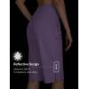 imagebaleaf Womens 14 Long Shorts Knee Length Capris Quick Dry Lightweight Cargo Hiking Cycling Zipper Pockets UPF 50Dark Purple