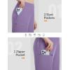 imagebaleaf Womens 14 Long Shorts Knee Length Capris Quick Dry Lightweight Cargo Hiking Cycling Zipper Pockets UPF 50Dark Purple
