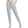imagebaleaf Womens Sweatpants Cotton Joggers with Pockets Lounge Sweat Pants Tapered Casual Running Workout YogaLight Gray