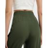 imagebaleaf Womens Track Pants Lightweight Athletic Travel Wide Leg Pants with Pockets 30quot Work Lounge Loose Fit UPF50Army Green
