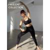 imagebaleaf everleaf Womens Sports Bra Longline Molded Cup Yoga Bra Thin Strap Low Impact Workout Crop Tank TopsBlack
