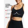 imagebaleaf everleaf Womens Sports Bra Longline Molded Cup Yoga Bra Thin Strap Low Impact Workout Crop Tank TopsBlack